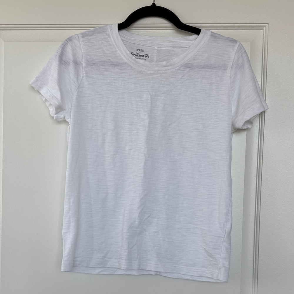 Pristine White J Crew Crew Neck T-Shirt